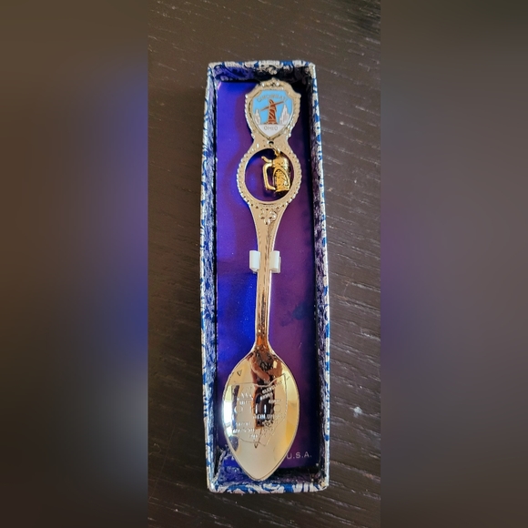 Souvenir spoon. Ohio. In box with a beer stein charm - Picture 2 of 5